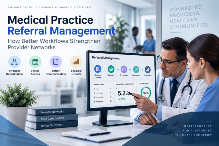 Medical practice referral management for coordinated provider networks