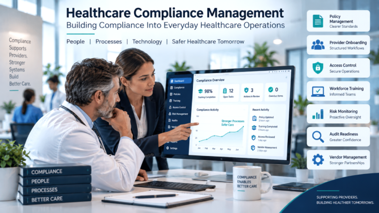 Healthcare compliance management for scalable medical practice operations