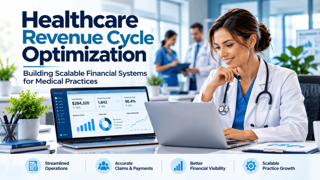 Healthcare revenue cycle optimization for scalable medical practice financial systems